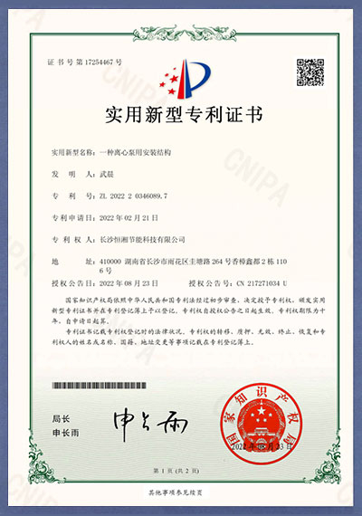 离心泵用安装结构专利